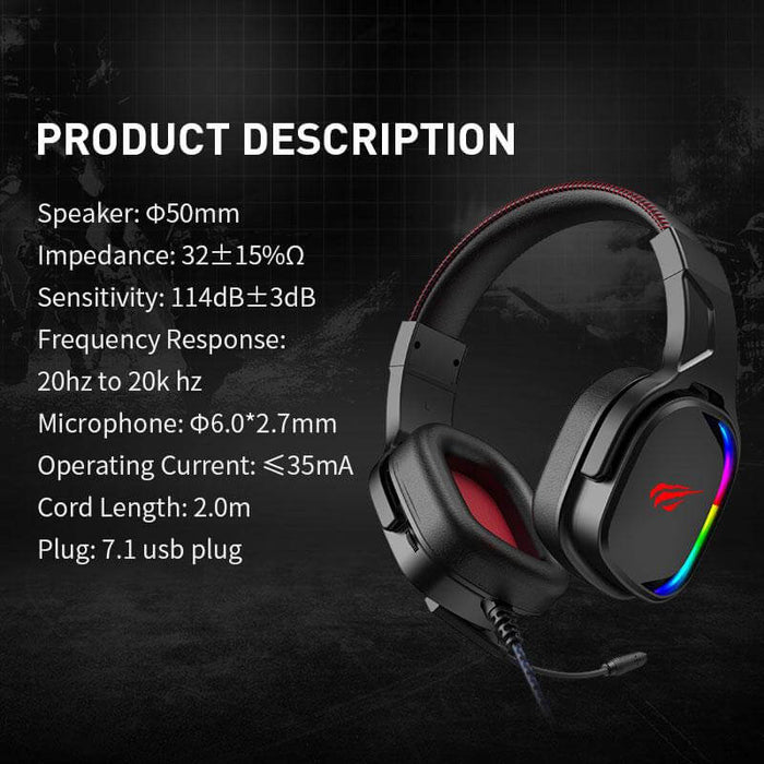 Raptor H2022U Gaming Headset with 7.1 Surround Sound (Compatible with PS4, Xbox One, PC)