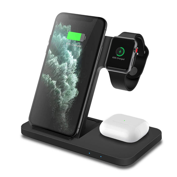 Bakeey 3 in 1 15W Fast Charging Dock Wireless Charger for Iphone 11 XS XR X 8 Apple Watch 5 4 3 Airpods Pro