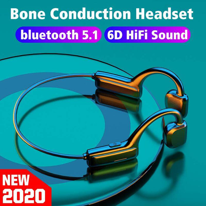New 2020 Painless Bone Conduction Earphone bluetooth 5.1 Headset Sweatproof Open-Ear Headphones with HiFi Microphone Earhook