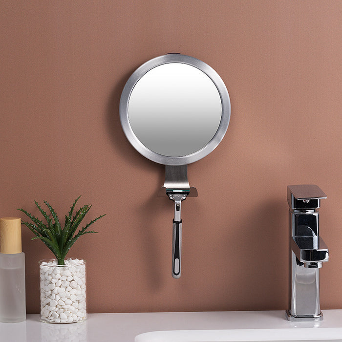 Bathroom Anti-fog Mirror Powerful Sucker Bath Shower Mirrors Man Shaving Mirror With Shaver Holder