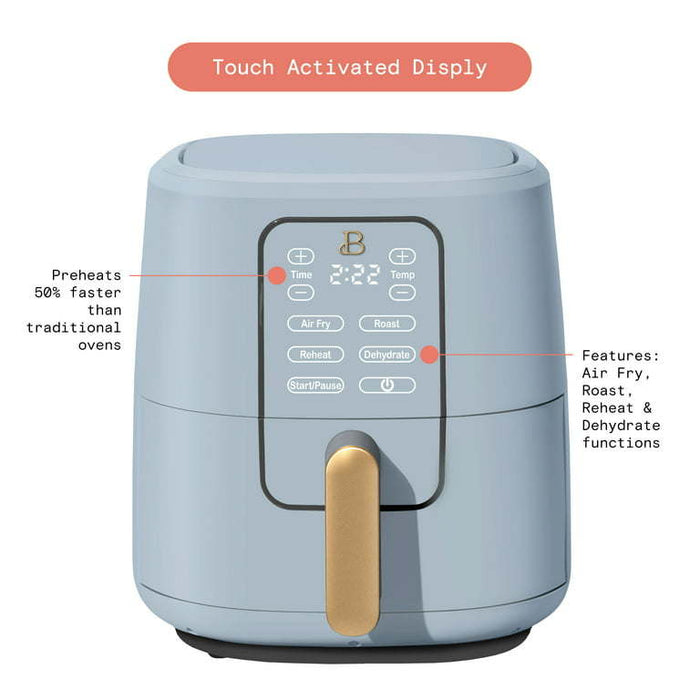 6-Quart Air Fryer: Advanced Digital Touchscreen for Efficient Everyday Cooking