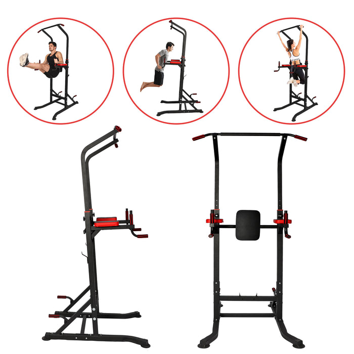 Ultimate Power Tower: Your Multi-Functional Workout Companion – Pull Up Bar, Dip Station, Push Up Stand – Fully Adjustable Height and Built for Heavy Duty Strength Training
