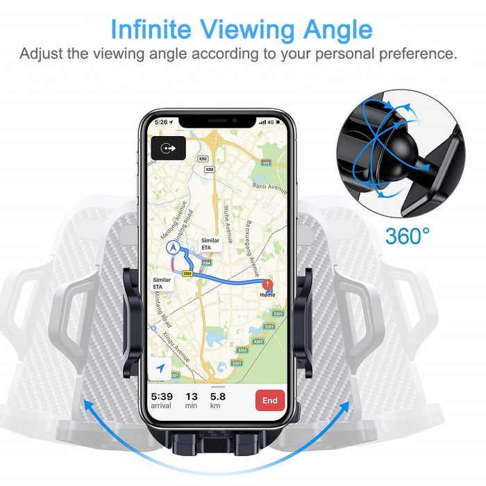 Bakeey Universal Windshield Mount For Smartphone 360 Degree Rotating Multifunction Auto Lock Car Dashboard Suction Cup Gravity Mount Holder for 4.0-7.1 inch Phone