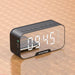 AMOI Wireless Bluetooth Speaker Portable Mini Double Alarm Clock FM Radio Subwoofer Phone Holder