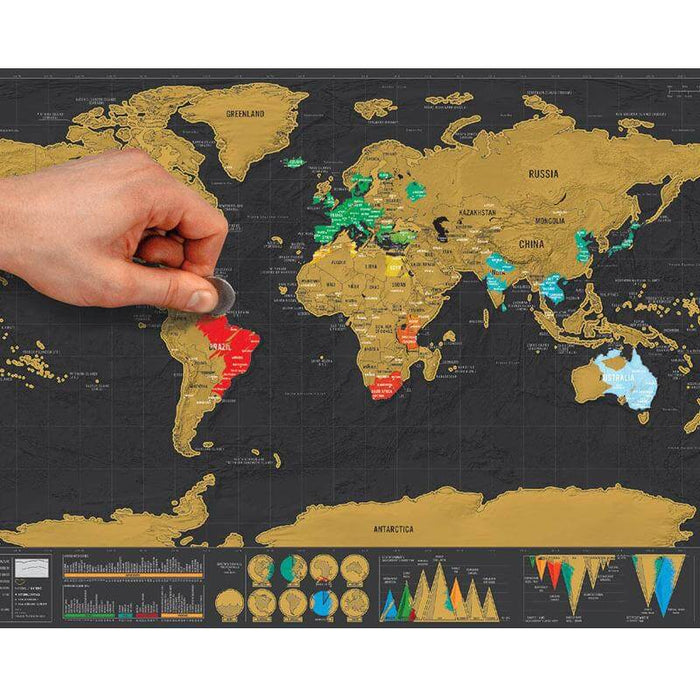 Deluxe Scratch Off World Travel Map