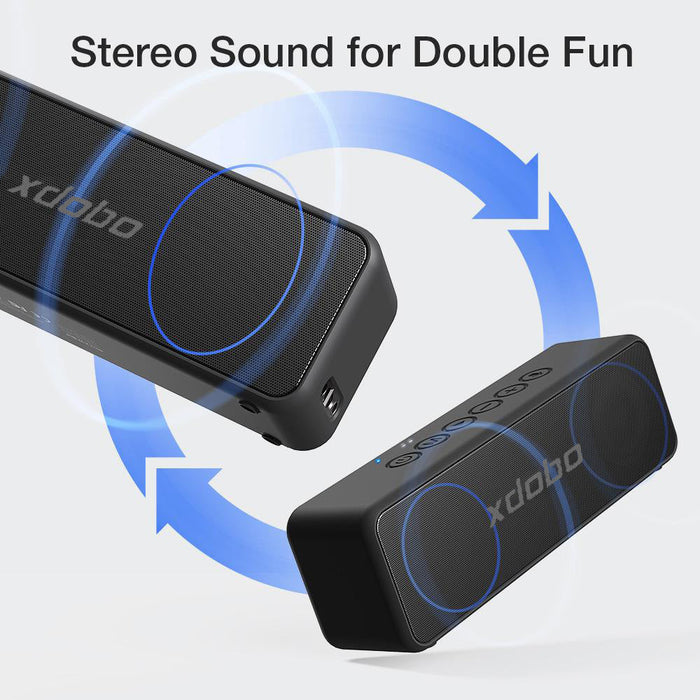XDOBO® X Series Wireless Bluetooth Speaker - 30W Speaker with Large Battery for Extended Outdoor & Waterproof Use